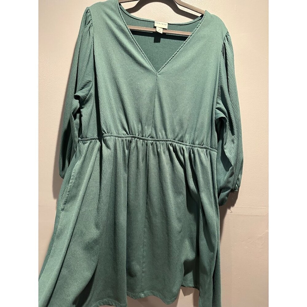 Ava & Viv size XL Dress – Flowing Bell Sleeve Plus Size Casual Chic Lightweight